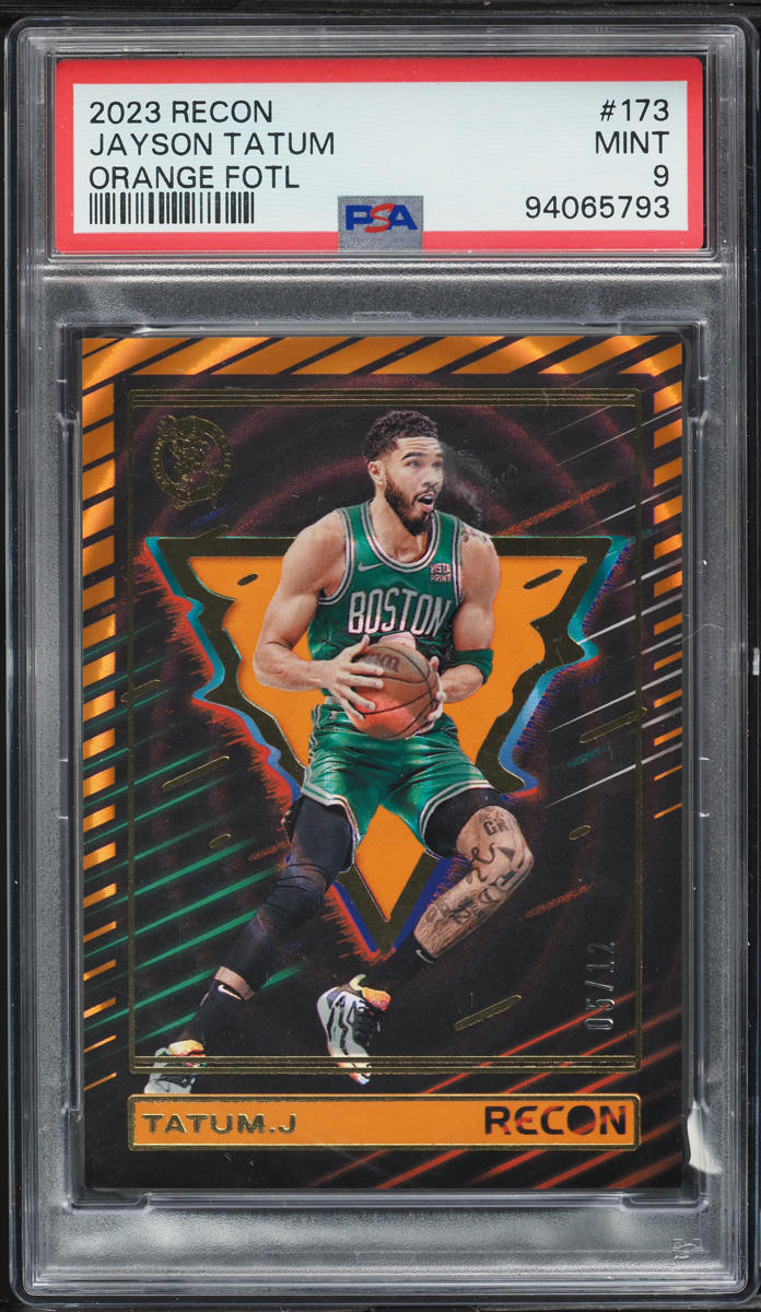 2023 Panini Recon Orange FOTL Jayson Tatum /12 #173 PSA 9 MINT