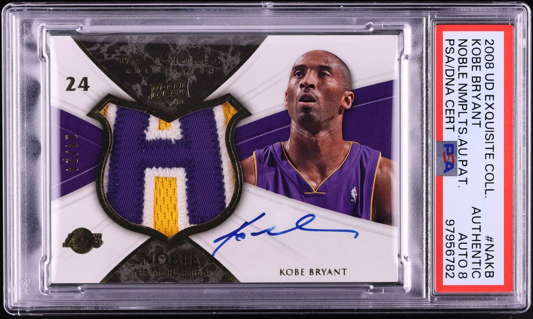 2008 Exquisite Collection Noble Nameplates Kobe Bryant PATCH AUTO DNA 8 /24 #NAKB PSA AUTH