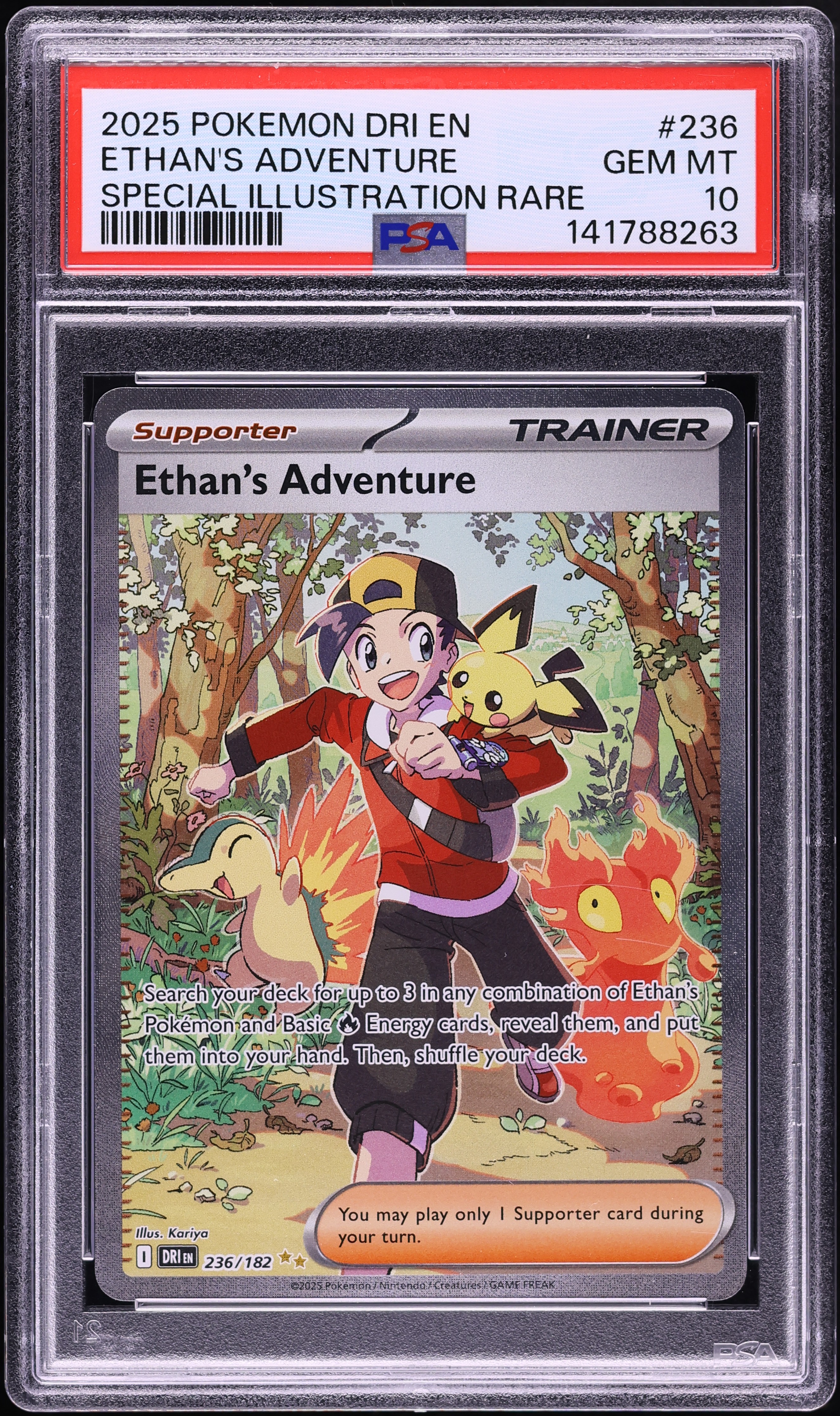 2025 Pokemon Scarlet & Violet Destined Rivals SIR Ethan's Adventure #236 PSA 10 GEM MINT