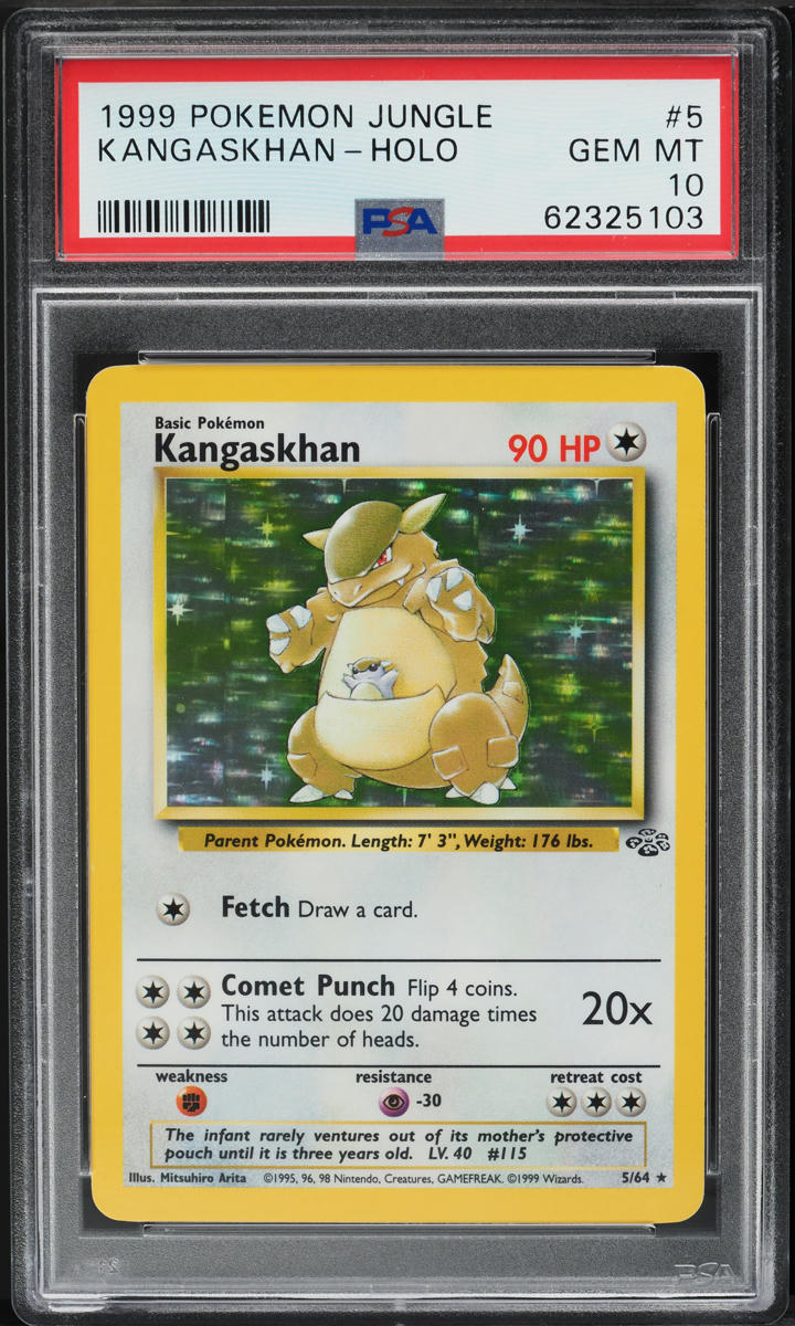 1999 Pokemon Jungle Holo Kangaskhan #5 PSA 10 GEM MINT