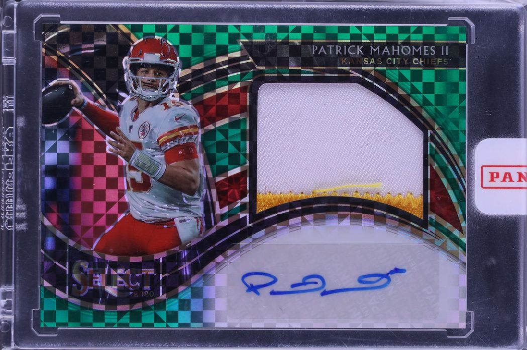 2020 Select Jumbo Signature Swatches Green Patrick Mahomes II PATCH AUTO 2/2 #JUS-PMA CGC AUTH - Photo 1