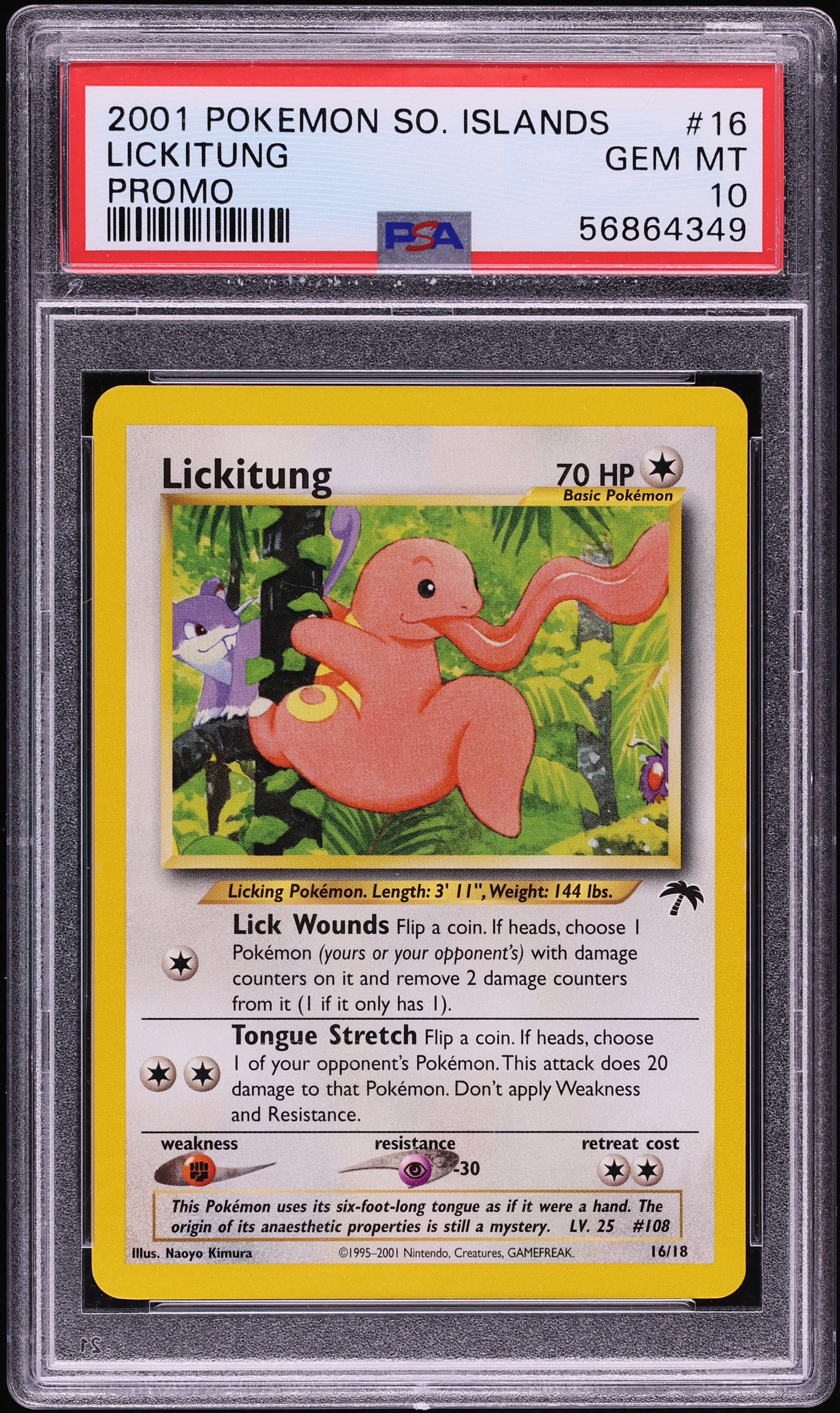 2001 Pokemon Southern Islands Promo Lickitung #16 PSA 10 GEM MINT