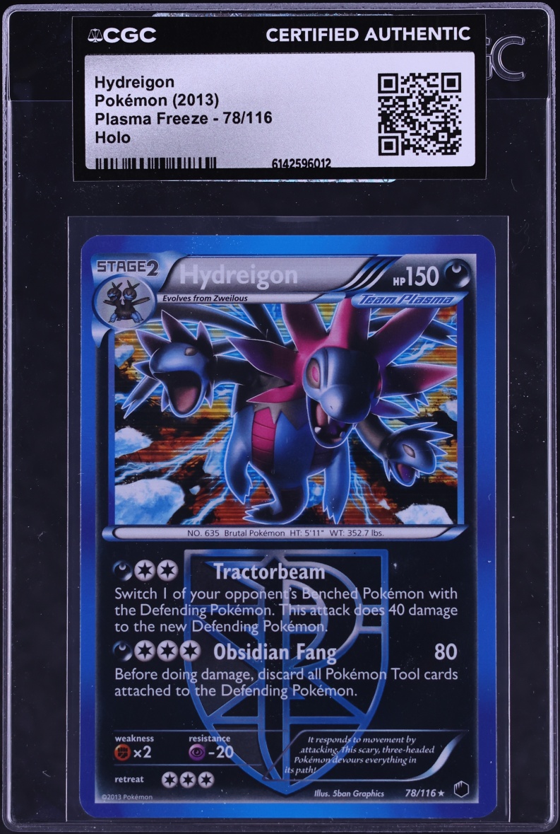 2013 Pokemon Black & White Plasma Freeze Holo Hydreigon #78 CGC AUTH