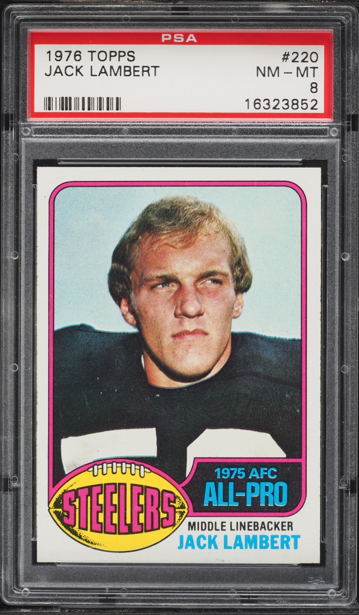 1976 Topps Football Jack Lambert ROOKIE #220 PSA 8 NM-MT