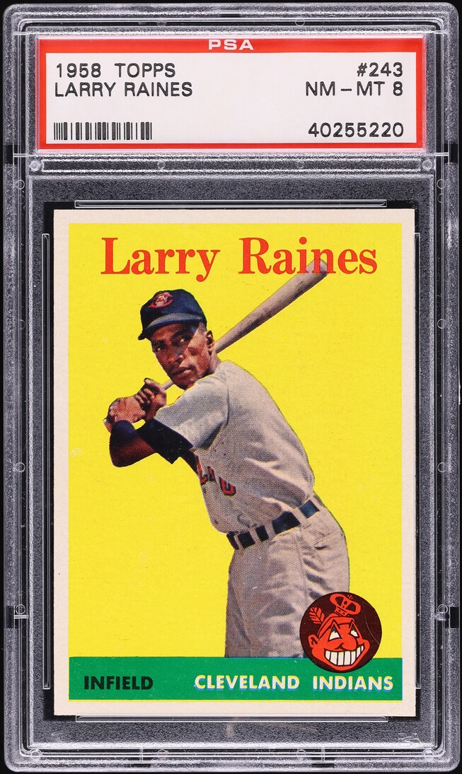 1958 Topps Larry Raines #243 PSA 8 NM-MT
