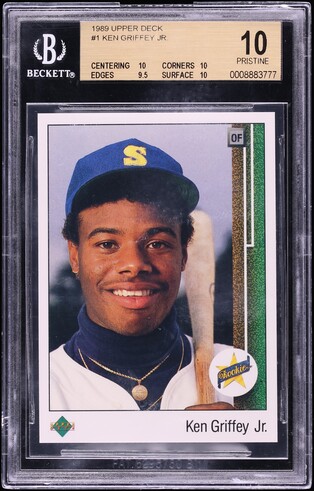 1989 Topps Traded Ken Griffey Jr. ROOKIE #41T BGS 8 NM-MT on