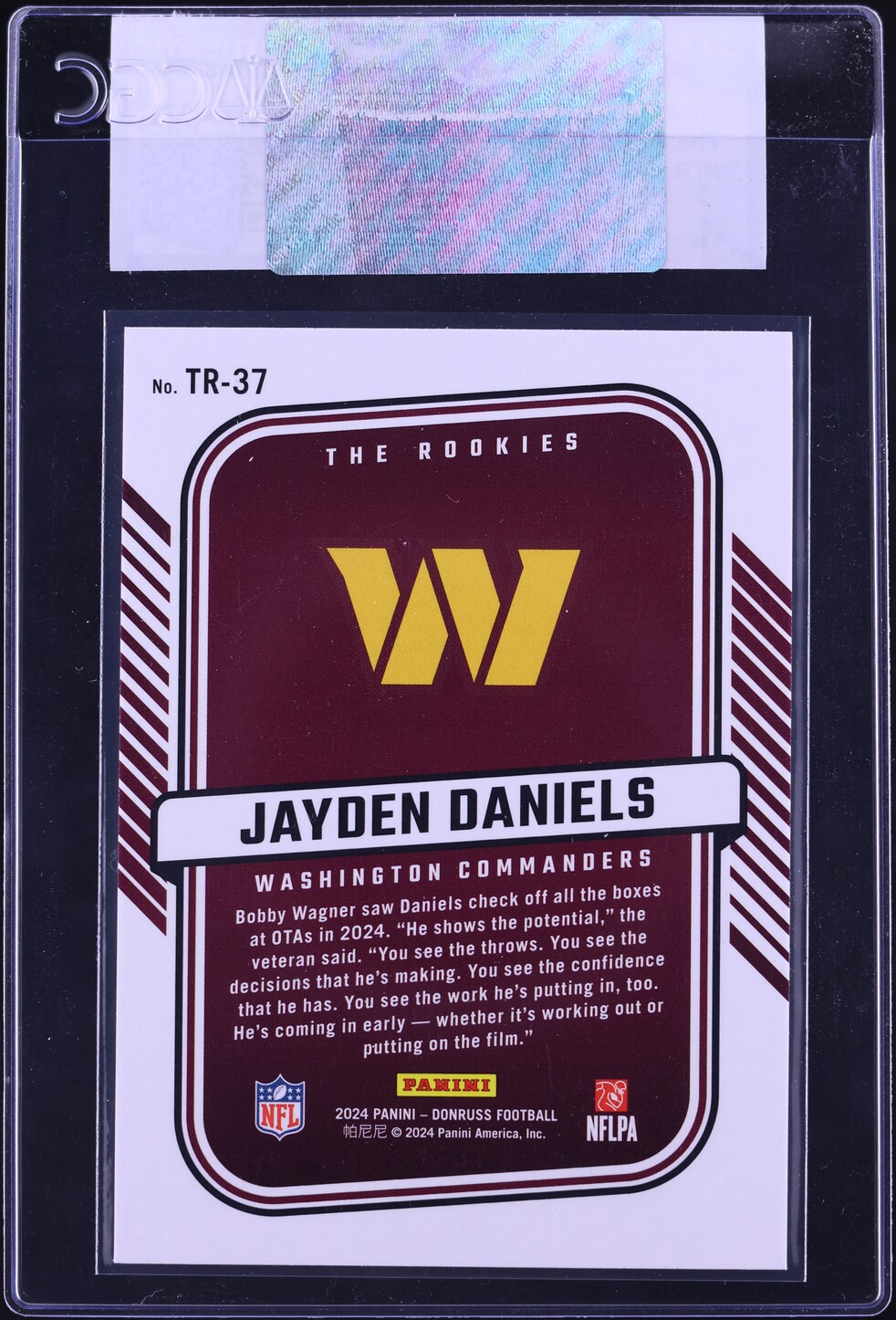 2024 Donruss The Rookies Jayden Daniels ROOKIE #TR-37 CGC AUTH