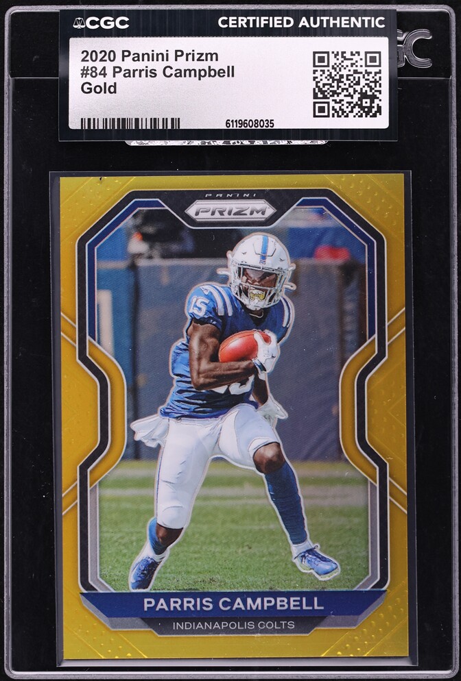2020 Panini Prizm Gold Parris Campbell /10 #84 CGC AUTH - Photo 1