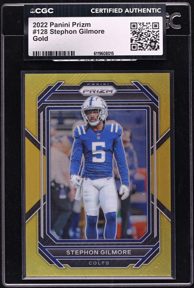 2022 Panini Prizm Gold Stephon Gilmore 1/10 #128 CGC AUTH - Photo 1