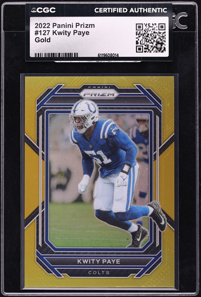 2022 Panini Prizm Gold Kwity Paye /10 #127 CGC AUTH - Photo 1