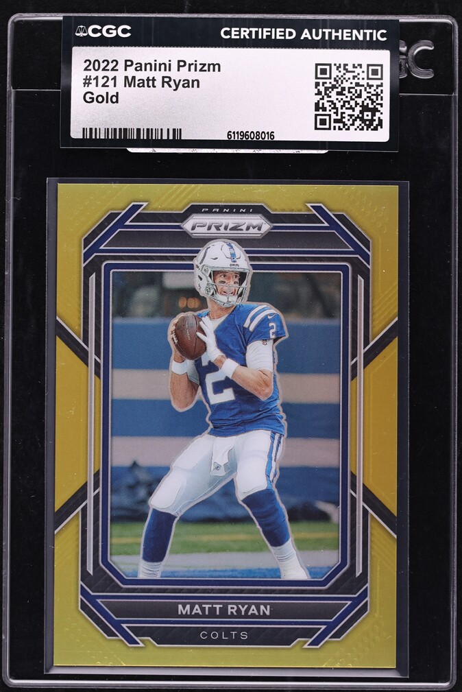2022 Panini Prizm Gold Matt Ryan /10 #121 CGC AUTH - Photo 1