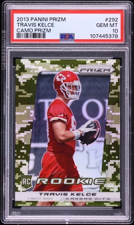 2013 Panini Prizm Camo Travis Kelce ROOKIE #292 PSA 10 GEM MINT