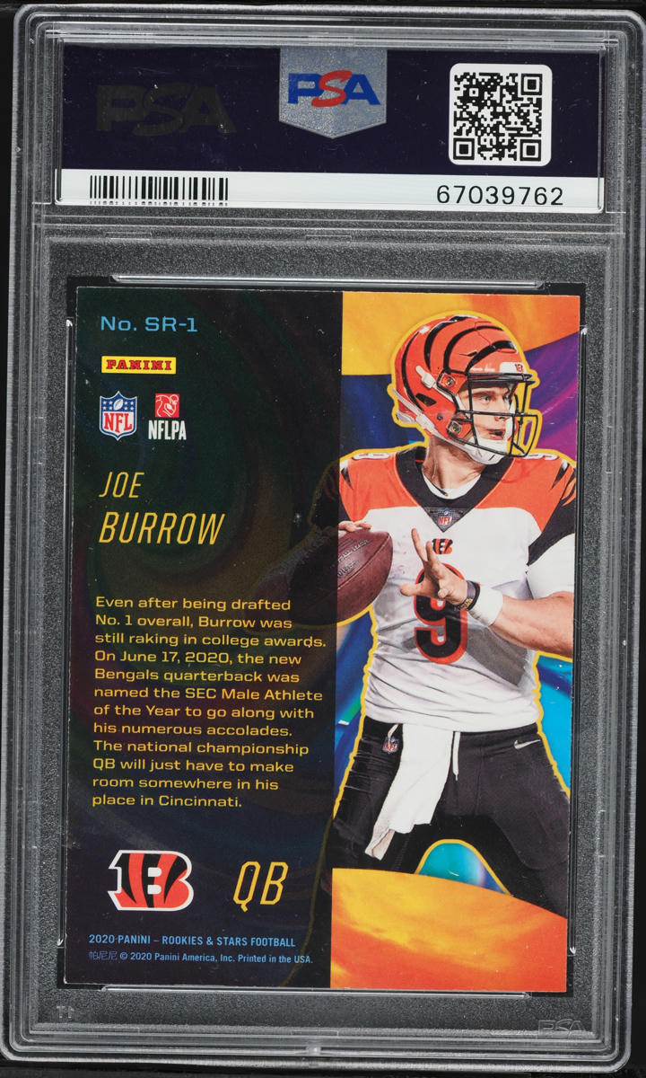 2020 Panini Rookies & Stars Stellar Joe Burrow ROOKIE #SR1 PSA 9 MINT