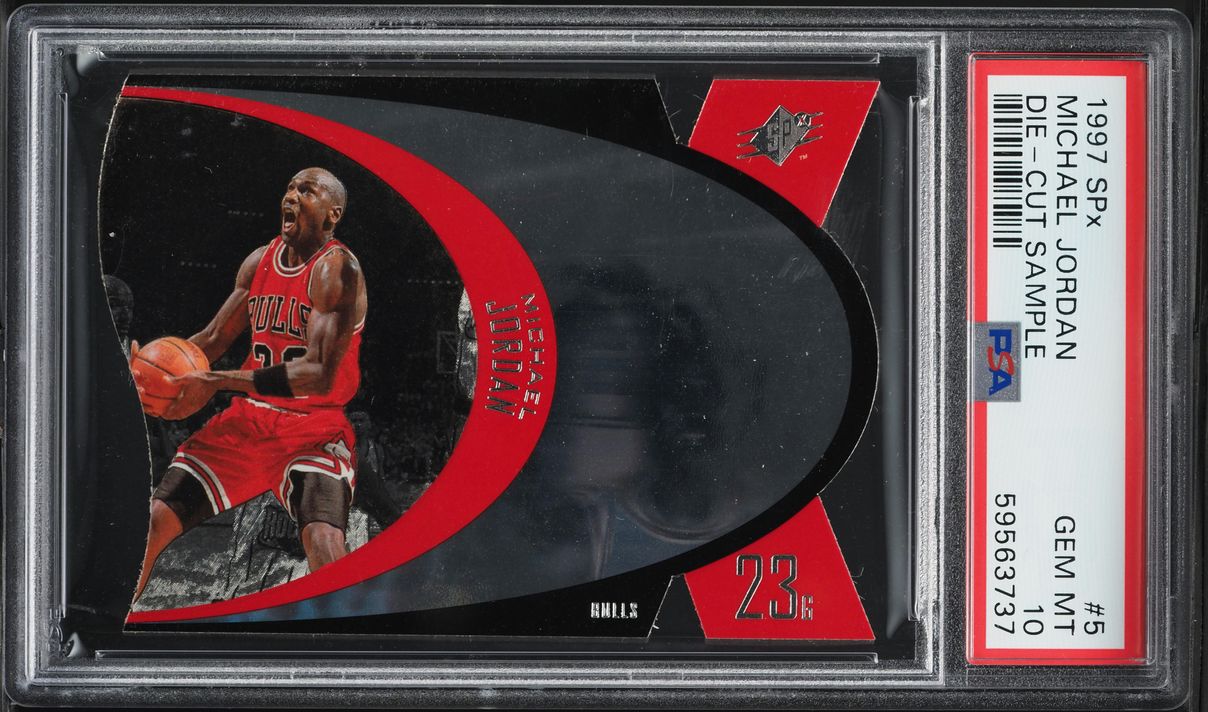 1997 SPx Sample Die-Cut Michael Jordan #SPX5 PSA 10 GEM MINT