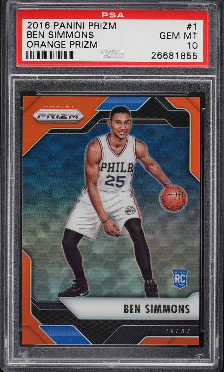 2016 Panini Prizm Orange Ben Simmons ROOKIE /49 #1 PSA 10 GEM MINT