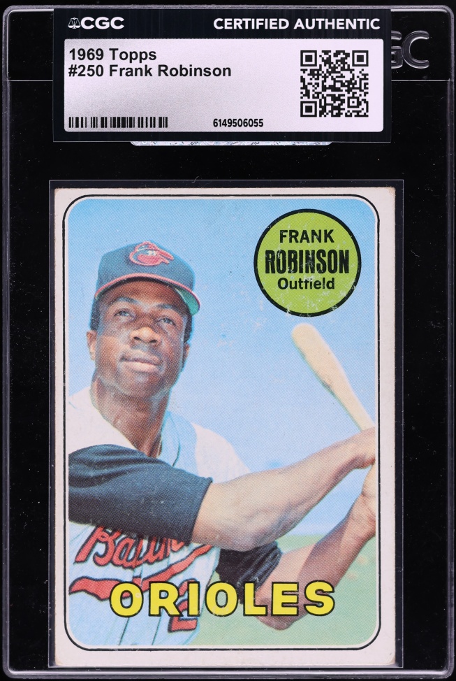 1969 Topps Frank Robinson #250 CGC AUTH