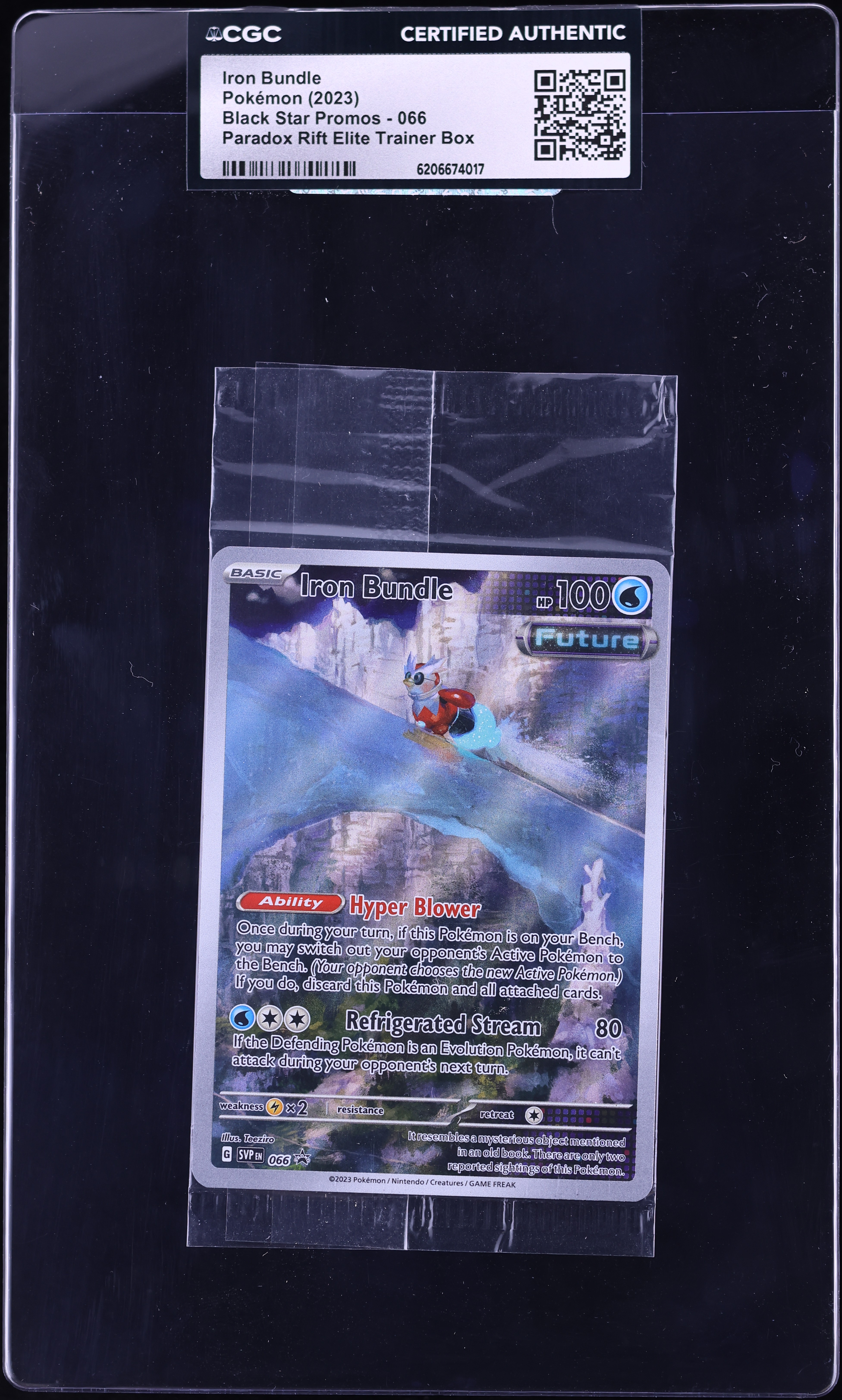 2023 Pokemon Scarlet & Violet Promo Paradox Rift ETB Alt Art Iron Bundle #66 CGC AUTH