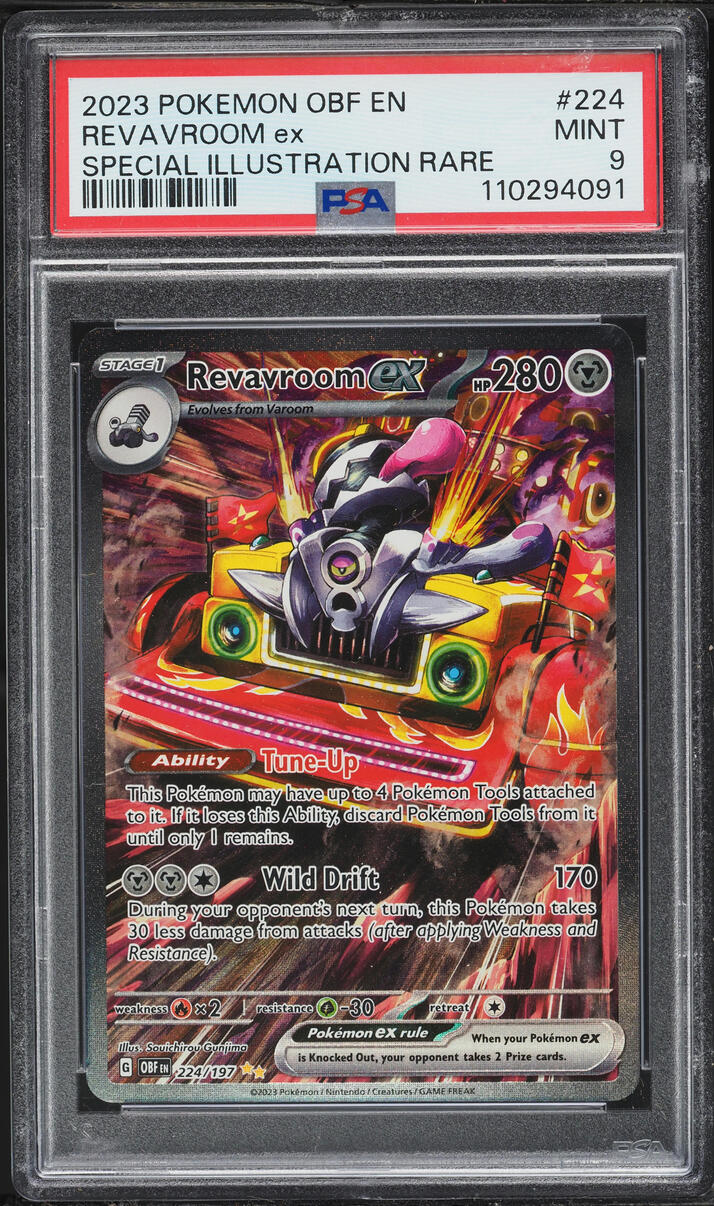 2023 Pokemon Scarlet & Violet Obsidian Flames SIR Revavroom EX #224 PSA 9 MINT