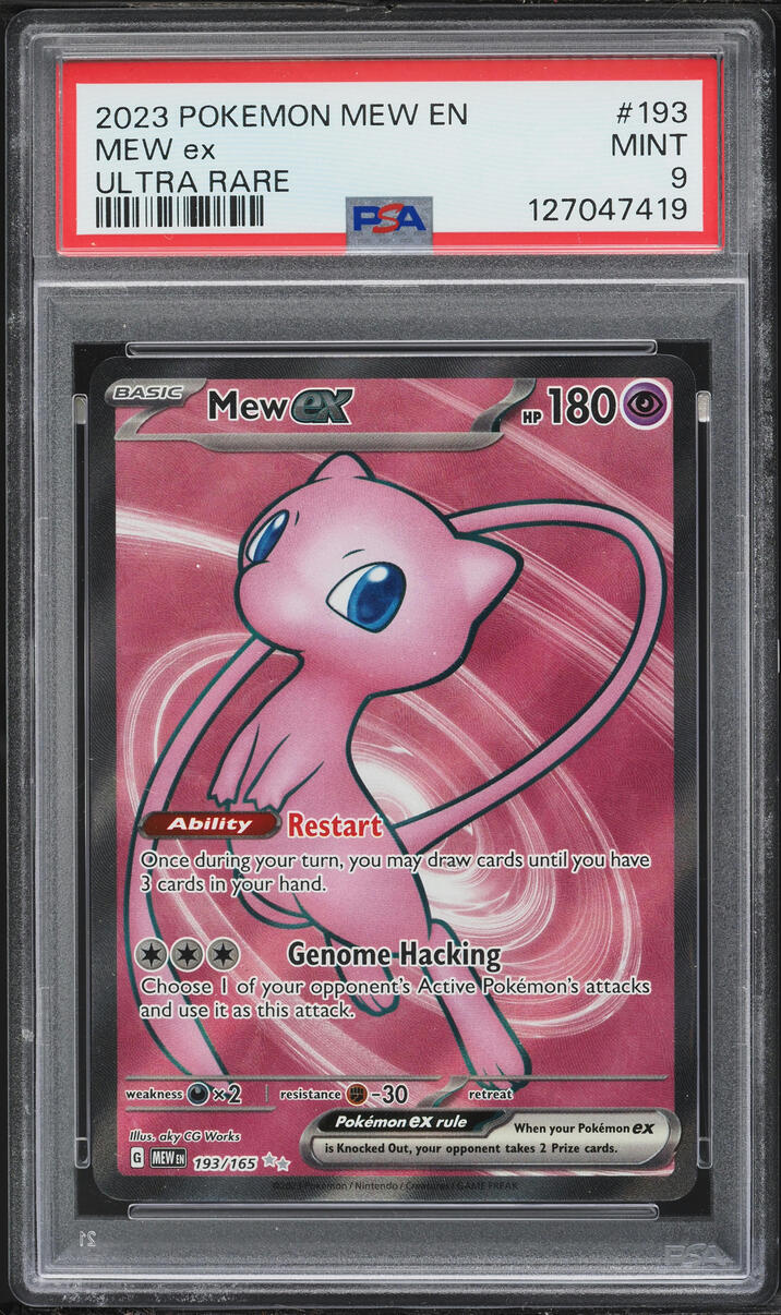 2023 Pokemon Scarlet & Violet 151 Full Art Mew ex #193 PSA 9 MINT