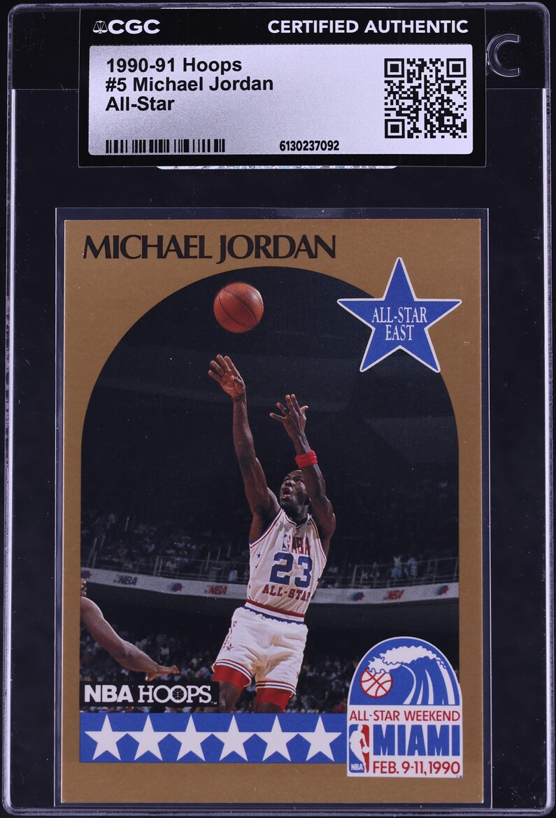 1990 Hoops All Star Michael Jordan #5 CGC AUTH