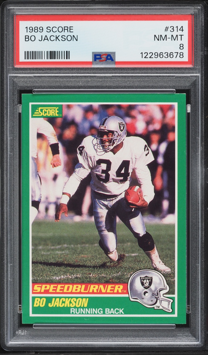 1989 Score Football Bo Jackson #314 PSA 8 NM-MT