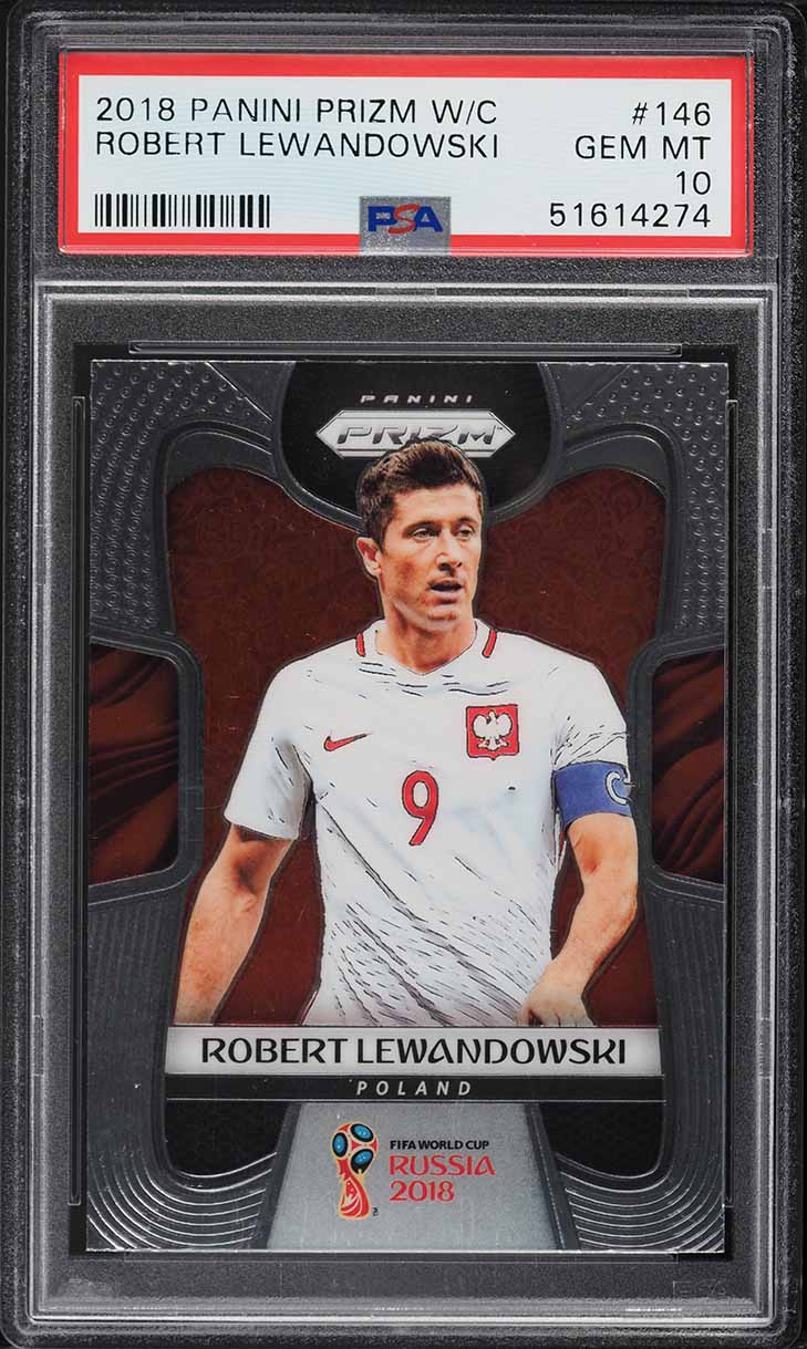 2018 Panini Prizm World Cup Robert Lewandowski #146 PSA 10 GEM MINT
