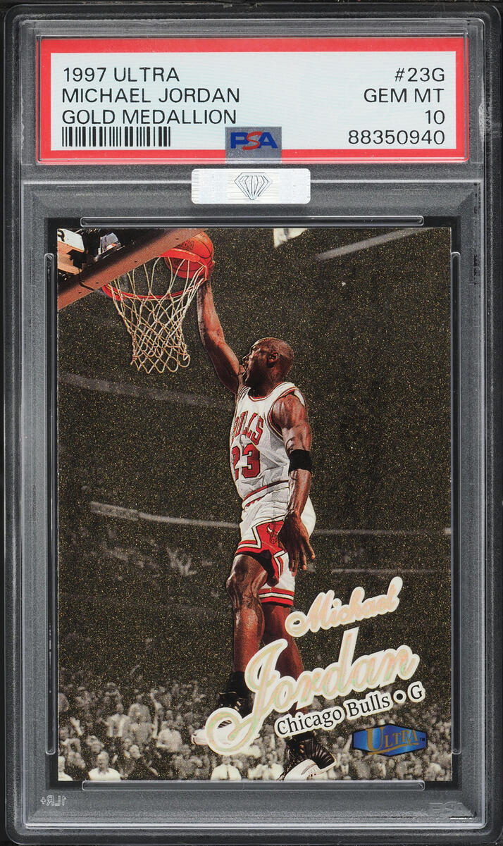 1997 Ultra Gold Medallion Michael Jordan #23G MBA PSA 10 GEM MINT