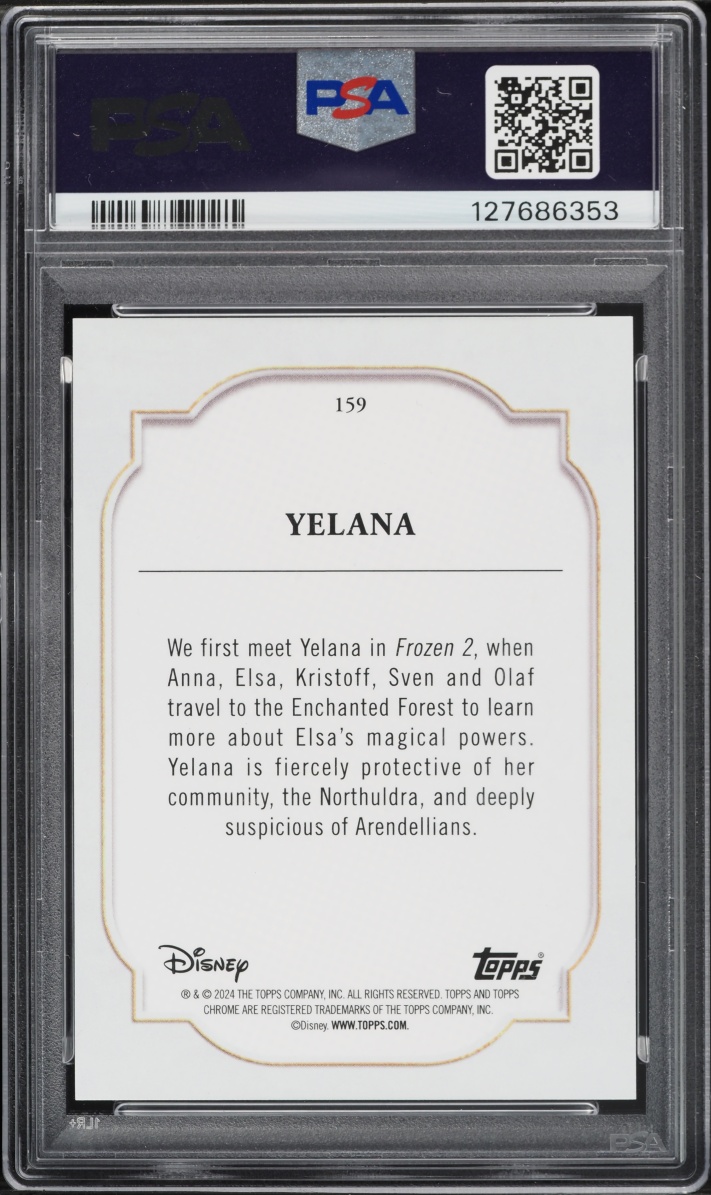2024 Topps Chrome Disney Black Wave Yelana /10 #159 PSA 10 GEM MINT - Photo 2