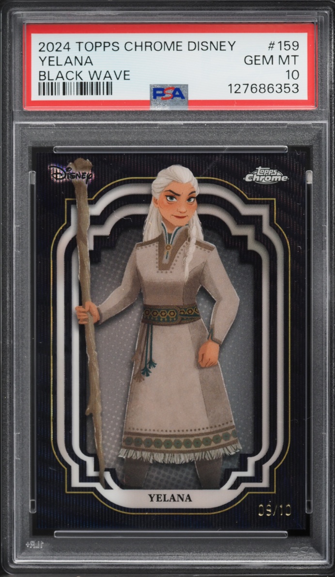 2024 Topps Chrome Disney Black Wave Yelana /10 #159 PSA 10 GEM MINT - Photo 1