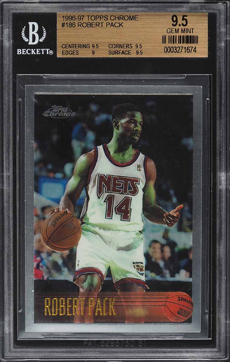 1996 Topps Chrome Robert Pack #186 BGS 9.5 GEM MINT