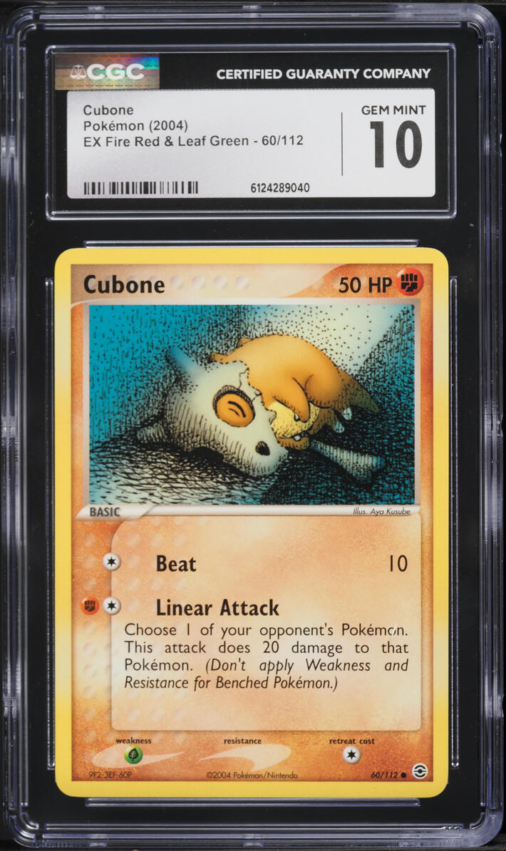 2004 Pokemon EX Fire Red & Leaf Green Cubone #60 CGC 10 GEM MINT