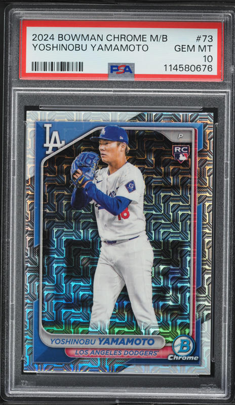 yoshinobu　メック2台 2024 Topps Now Yoshinobu Yamamoto ROOKIE #869 PSA 10 GEM MINT on