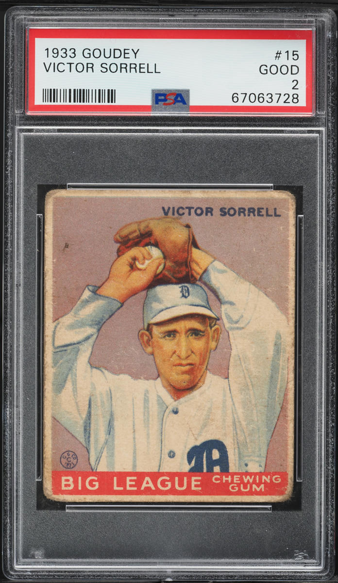1933 Goudey Victor Sorrell #15 PSA 2 GD
