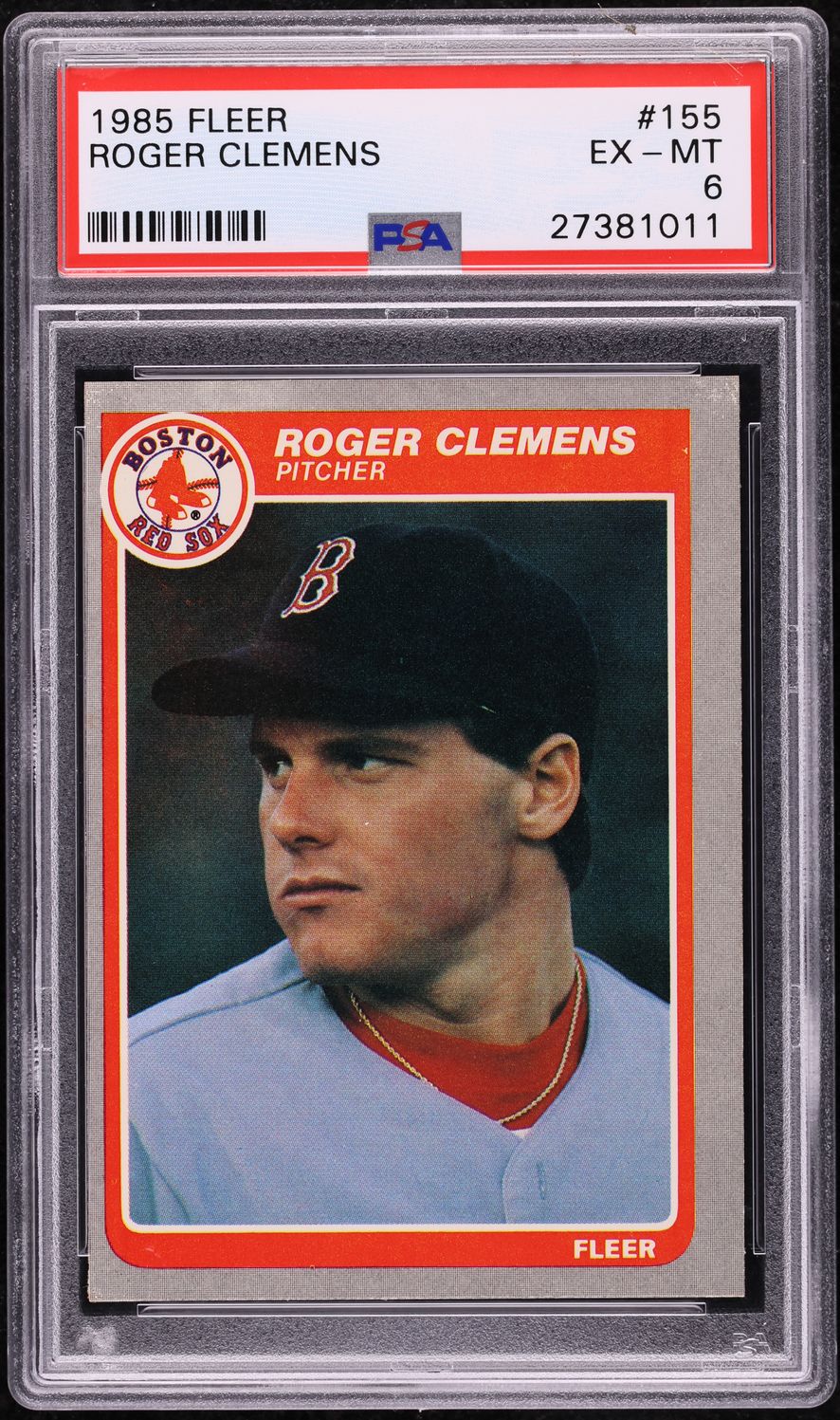 1985 Fleer Roger Clemens ROOKIE #155 PSA 6 EXMT on Fanatics Collect