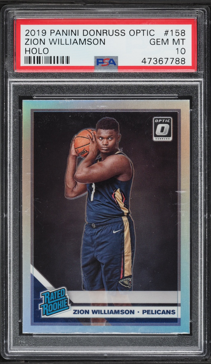 2019 Donruss Optic Holo Zion Williamson ROOKIE #158 PSA 10 GEM MINT