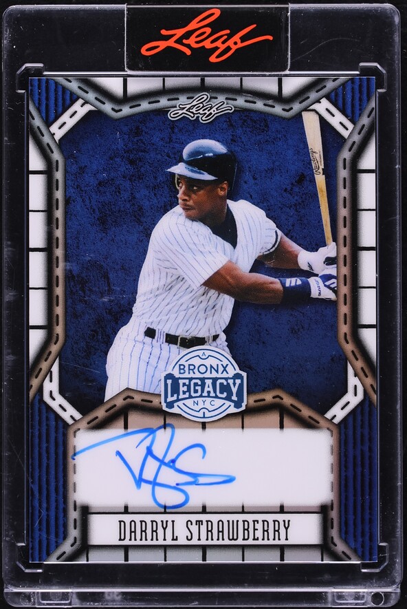 2025 Leaf A Bronx Legacy Blue Prismatic Darryl Strawberry AUTO /25 #BA-DS1