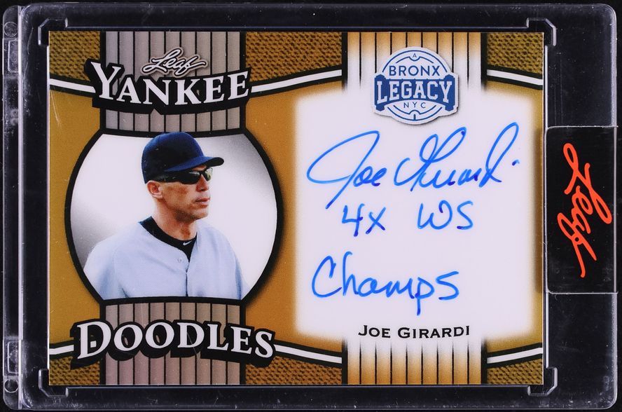 2025 Leaf A Bronx Legacy Yankee Doodles Gold Prismatic Joe Girardi AUTO 1/1 #YD-JG1