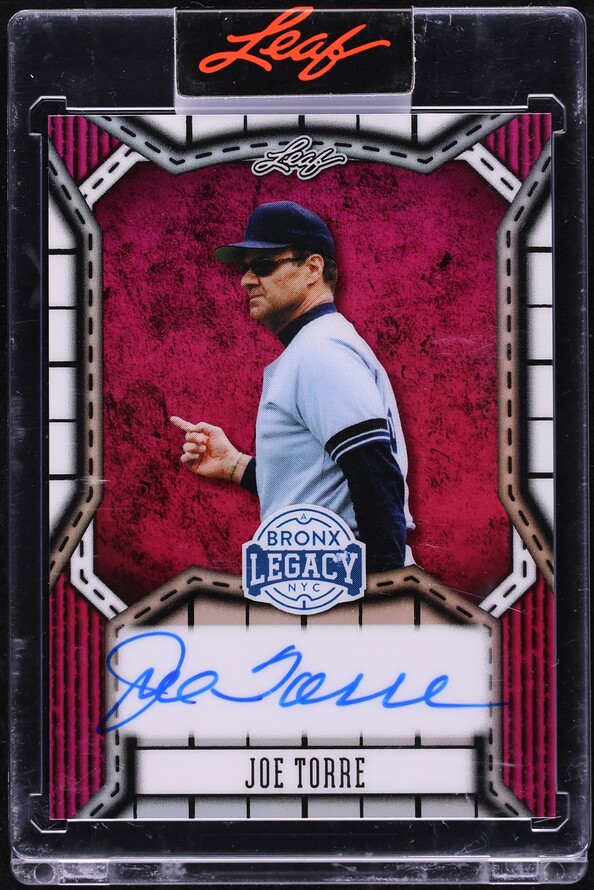2025 Leaf A Bronx Legacy Pink Prismatic Joe Torre AUTO /5 #BA-JT1