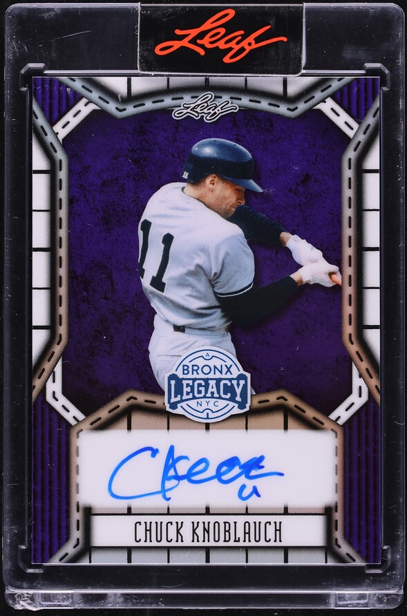2025 Leaf A Bronx Legacy Purple Prismatic Chuck Knoblauch AUTO /10 #BA-CK1