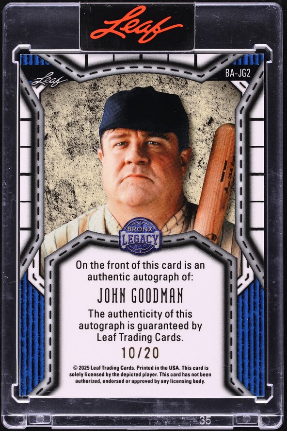 2025 Leaf A Bronx Legacy Silver Prismatic John Goodman AUTO /20 #BA-JG2
