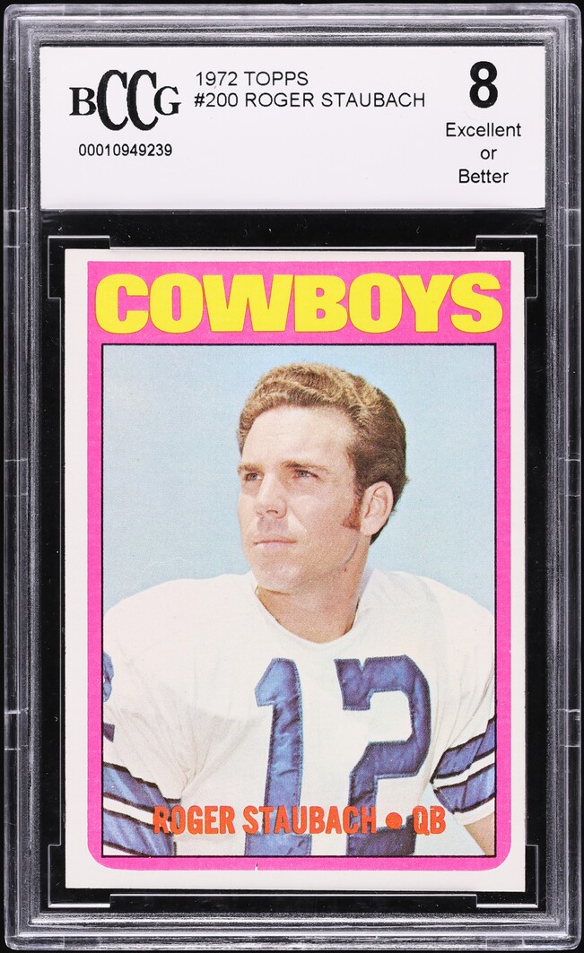 1972 Topps Football Roger Staubach ROOKIE #200 BCCG 8