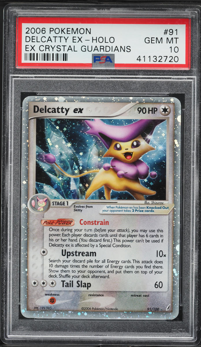 2006 Pokemon EX Crystal Guardians Holo Delcatty ex #91 PSA 10 GEM MINT