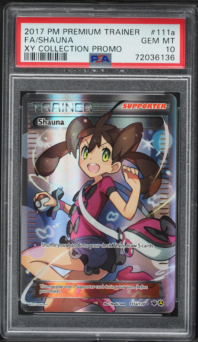 2017 Pokemon XY Promo Premium Trainer's Collection Full Art Shauna #111a PSA 10