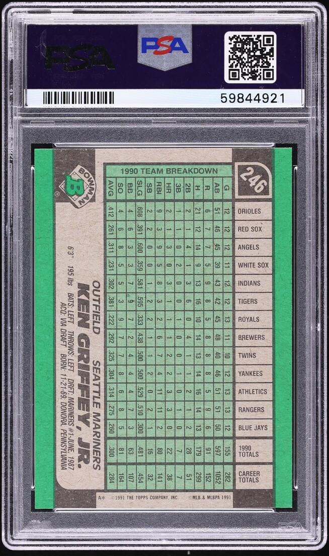 1991 Bowman Ken Griffey Jr. #246 PSA 10 GEM MINT
