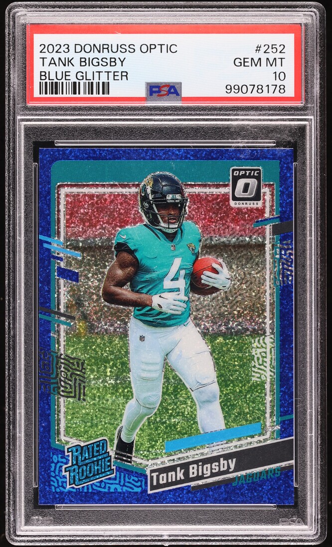 2023 Donruss Optic Blue Glitter Tank Bigsby ROOKIE #252 PSA 10 GEM MINT