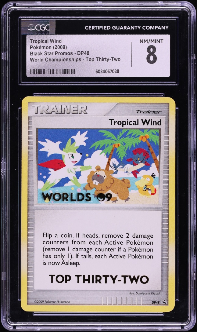 2009 Pokemon Diamond & Pearl Promo World Championship Top 32 Tropical Wind #DP48 CGC 8 NM-MT