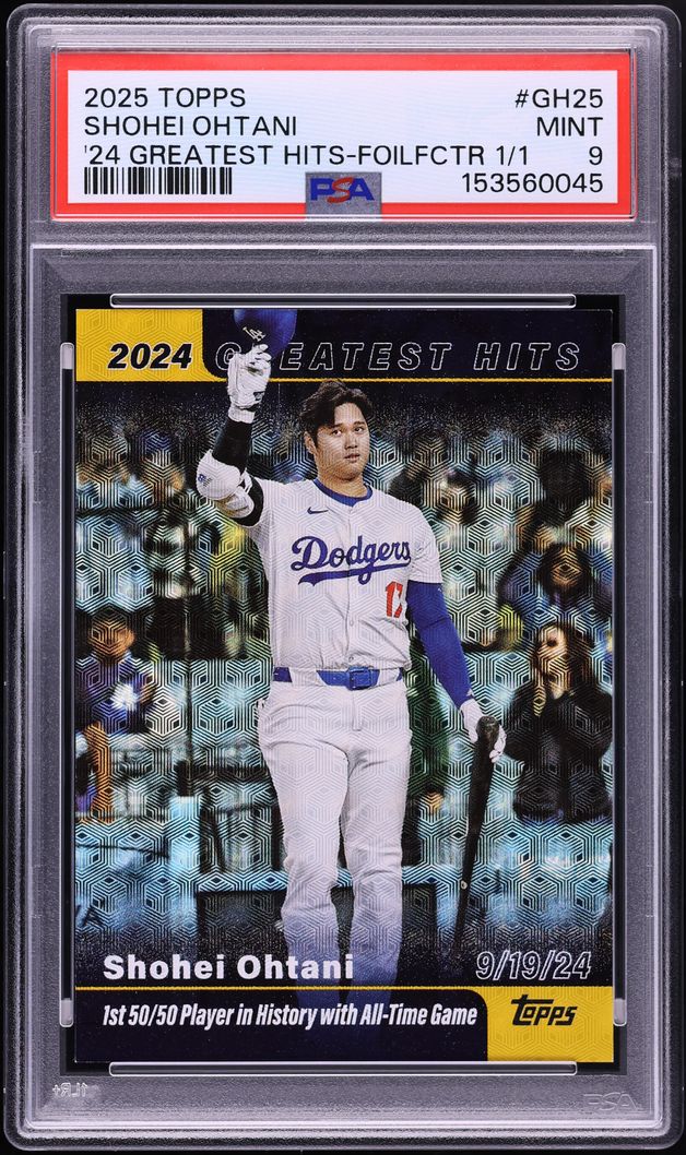 2025 Topps Greatest Hits '24 Foilfractor Shohei Ohtani 1/1 #GH-25 PSA 9 MINT