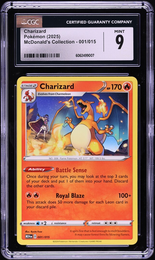 2025 Pokemon Scarlet & Violet McDonald's Collection Charizard #1 CGC 9 MINT