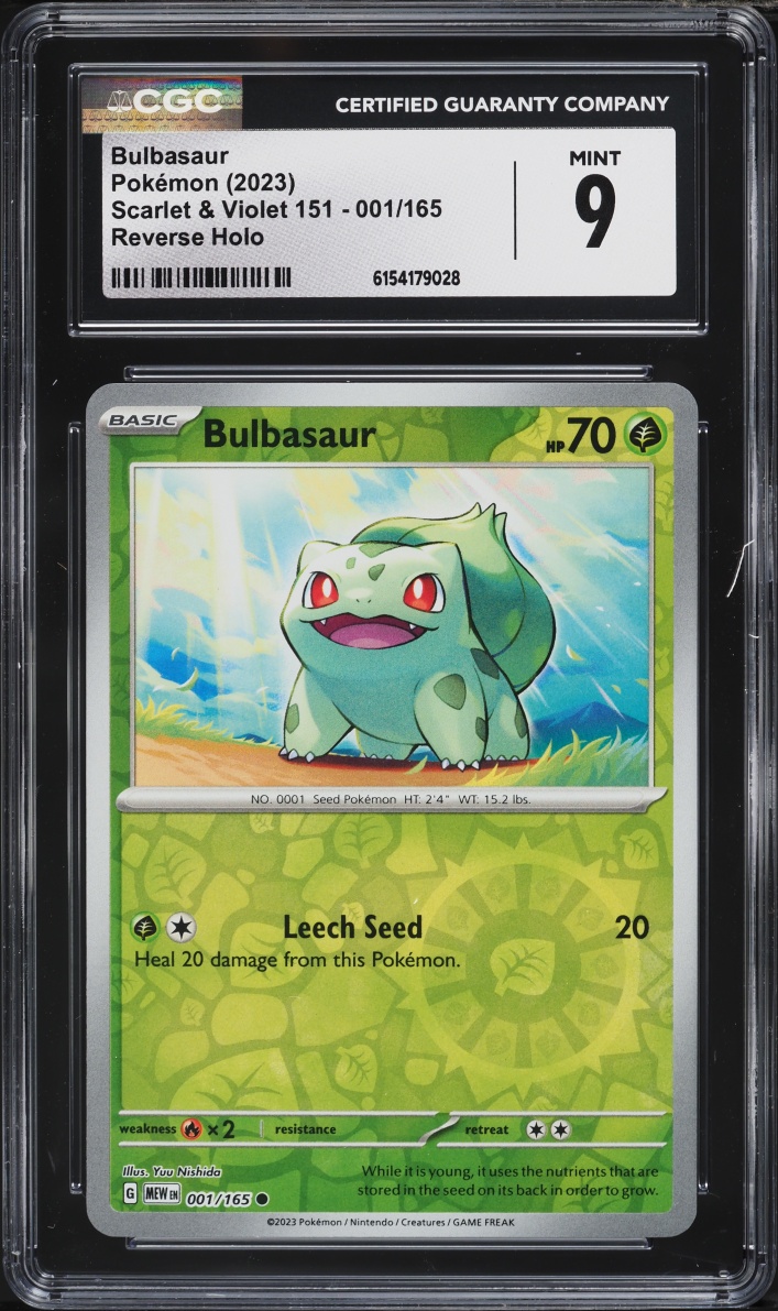 2023 Pokemon Scarlet & Violet 151 Reverse Holo Bulbasaur #1 CGC 9 MINT