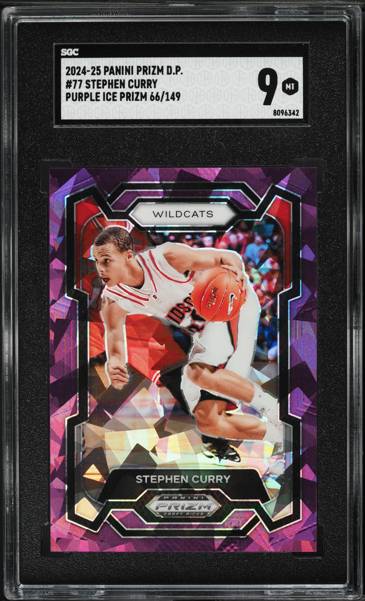 2024 Panini Prizm Draft Purple Ice Prizm Stephen Curry /149 #77 SGC 9 MINT